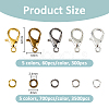 300Pcs 5 Colors Zinc Alloy Lobster Claw Clasps FIND-FH0016-49-2