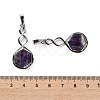 Natural Amethyst Pendants G-F777-05P-07-3