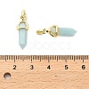 Natural Flower Amazonite Double Terminal Pointed Pendant G-H097-01G-01-3