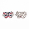 Brass Micro Pave Cubic Zirconia Connector Charms KK-E068-VB407-2-1