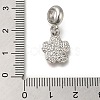 Rack Plating Alloy Pink Enamel European Dangle Charms PALLOY-A009-07P-3