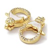 Rack Plating Brass Micro Pave Clear Cubic Zirconia Lobster Claw Clasps KK-F858-07B-G-2