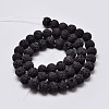 Natural Lava Rock Round Bead Strands X-G-I124-8mm-10-3