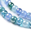 Transperant Electroplate Glass Beads Strands X-GLAA-P056-4mm-B03-3