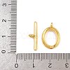 Oval Brass Toggle Clasps KK-G548-35G-4