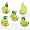 Resin Fruit Pendants PW-WGB3762-01-4