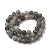 Natural Gemstone Cloudy Quartz Faceted Round Bead Strands G-O021-8mm-03B-3