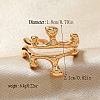 Alloy Open Cuff Rings Sets for Women WH4778-4-1