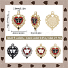 24Pcs 4 Styles Alloy Enamel Pendants ENAM-SC0004-73-2