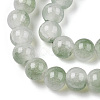 Crackle Baking Paint Imitation Jade Glass Beads Strands DGLA-T003-6mm-06-2