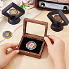 1Pc Rectangle Wood Visible Window Commemorative Coin Magnetic Boxes CON-DC0001-25-3