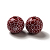 Halloween Printed Spider Webs Colored Wood European Beads X1-WOOD-K007-04E-1