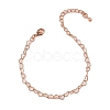 Brass Heart Link Bracelets for Women BJEW-G735-07RG-4