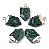 Synthetic Malachite Pointed Pendants G-N326-34G-1