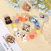 18Pcs 9 Styles Silicone Focal Beads SIL-CA0002-87-5