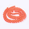 Baking Paint Transparent Glass Bead Strands GLAA-S031-8mm-27-3