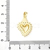 Brass Micro Pave Clear Cubic Zirconia Pendants KK-S510-31G-05-3