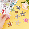 12Pcs 12 Colors Star Glitter Hotfix Rhinestone DIY-PH0006-97-6