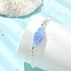 Dyed Natural Malaysia Jade & Handmade Porcelain & Seed Beaded Adjustable Bracelets for Women BJEW-JB14029-4