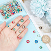 96Pcs 12 Styles Transparent Evil Eye Resin Charms RESI-PH0001-88-3