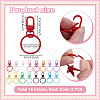 32Pcs 16 Colors Baking Paint Zinc Alloy with Iron Swivel Snap Clasps and Rings FIND-PH0024-03-2
