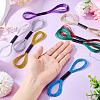 8 Skeins 8 Colors 6-Ply Polyester Metallic Embroidery Floss DIY-TAC0020-73-6