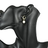 Natural Cultured Freshwater Pearl Hoop Dangle Earrings for Women EJEW-JE07277-3