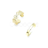 2Pcs Adjustable Retro Iron Flower Cuff Toe Ring Sets II7704-4