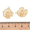 Brass Micro Pave Clear Cubic Zirconia Pendants KK-K351-73G-3