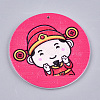 Printed Wooden Big Pendants WOOD-S048-63-1