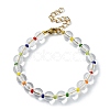 Acrylic & Seed Beaded Stretch Bracelets BJEW-JB10026-1