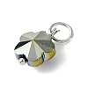 16Pcs 8 Colors Glass Charms PALLOY-JF03194-4
