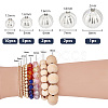 20Pcs 5 Style Fancy Cut Faceted Round 925 Sterling Silver Beads STER-PH0001-69-2