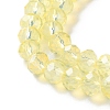 Baking Paint Transparent Glass Beads Strands DGLA-A034-J8MM-D06-3