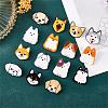 16 Pieces Acrylic Dog Brooch Pins Set JBR112A-4