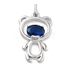 Rack Plating Brass Glass Pendants KK-Z071-46P-02-1