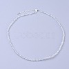Natural White Topaz Beaded Necklaces NJEW-K114-B-A09-1