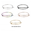 10Pcs 5 Color Adjustable Ion Plating(IP) 304 Stainless Steel Expandable Bangle Making BJEW-LS0001-01-2