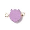 Spray Painted Wood Connector Charms PALLOY-JF01427-07-4