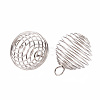 Non-Tarnish 304 Stainless Steel Wire Pendants X-STAS-ZX013-22-20mm-P-2