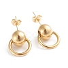 304 Stainless Steel Dangle Stud Earrings EJEW-F246-01GP-3