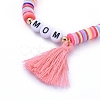 Handmade Polymer Clay Heishi Beads Stretch Bracelets BJEW-JB05086-04-2