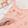 6Pcs Iron Resin Hair Cormbs & 12Pcs Iron Resin Hair Forks for Women PHAR-OC0001-05-3