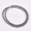 Electroplate Non-magnetic Synthetic Hematite Beads Strands X-G-J169A-4mm-02-2