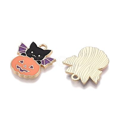 Halloween Theme Rack Plating Alloy Enamel Pendants ENAM-N056-362-1