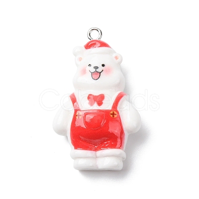 Christmas Opaque Resin Pendants LS-RESI-A049-05M-1