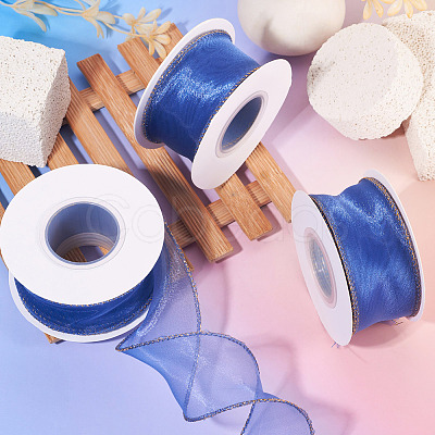 3 Rolls Polyester Organza Ribbons SRIB-TA0001-26A-1