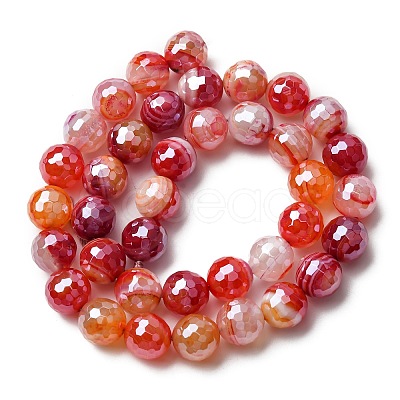 Natural Banded Agate Beads Strands G-B191-A01-10mm-1