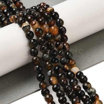 Natural Agate(Dyed & Heated) Beads Strands G-H066-B02-01-1
