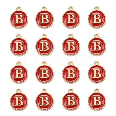 Golden Plated Alloy Enamel Charms ENAM-S118-03B-1
